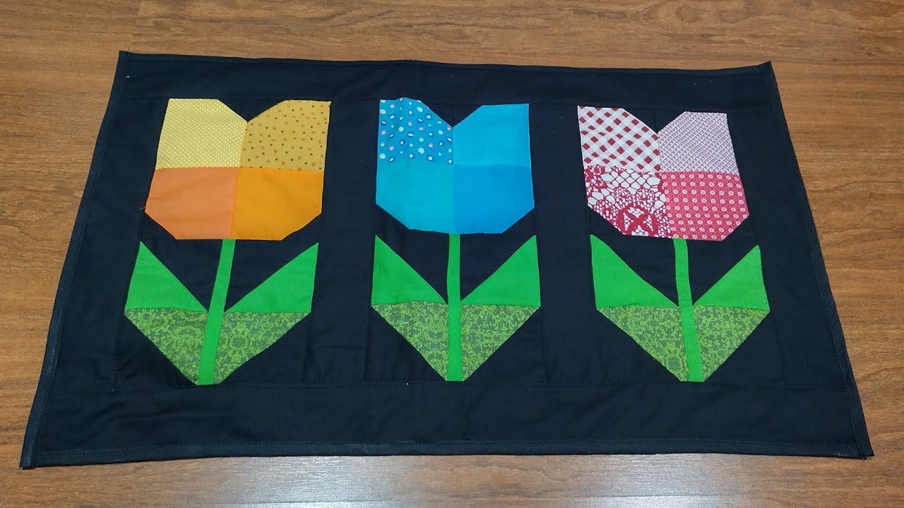 Tapete de porta tulipa🌷, aproveitamento ❤️ retalhos, passo a passo.