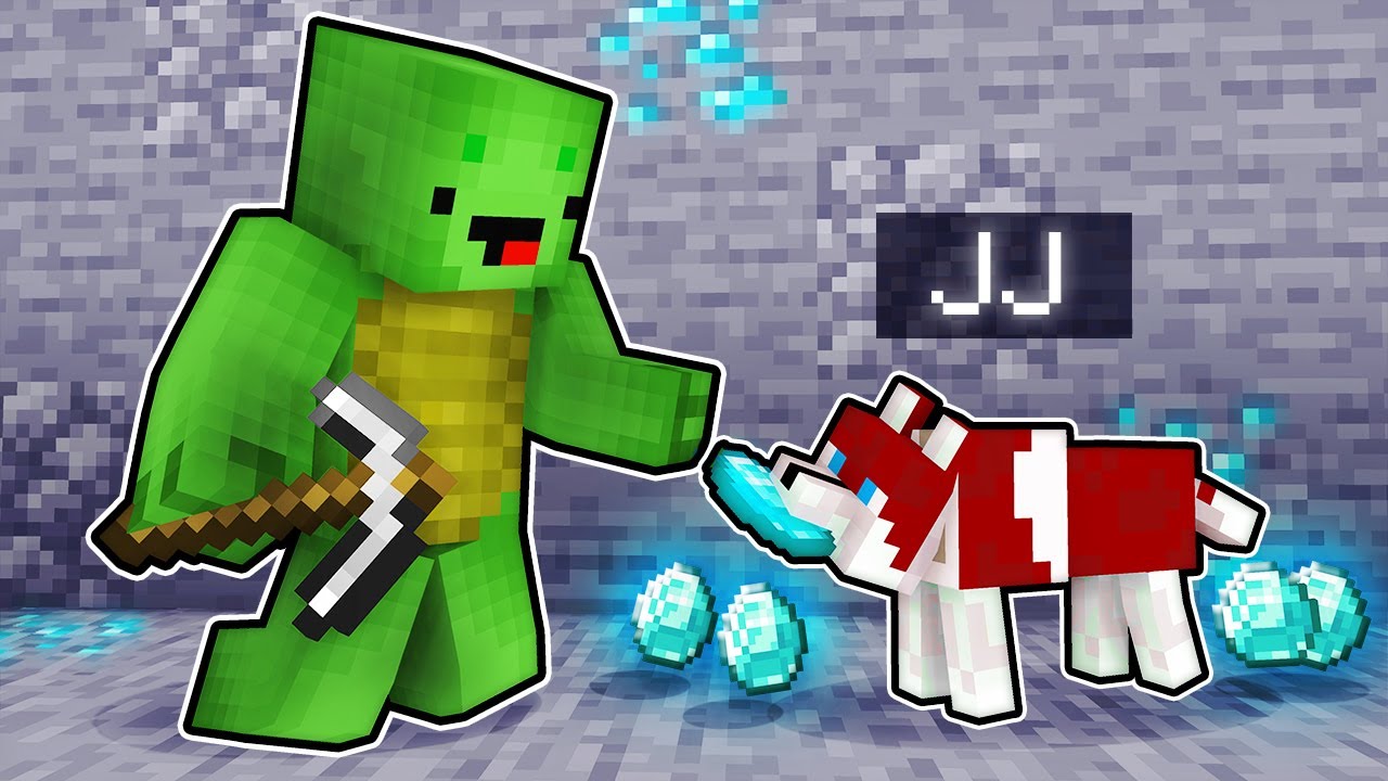 JJ Secretly Pranked Mikey as a Dog in Minecraft - Maizen