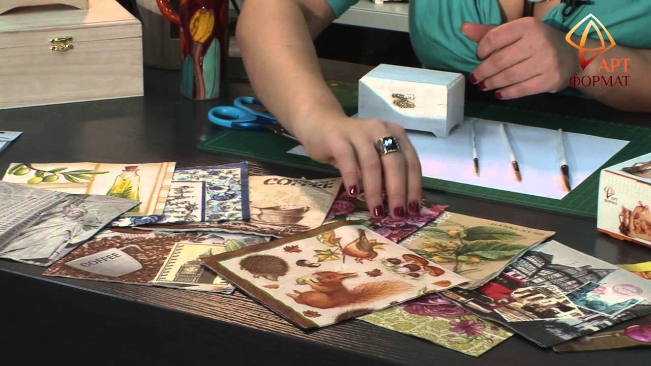 Декупаж и кракелюр. Декорирование деревянной шкатулки