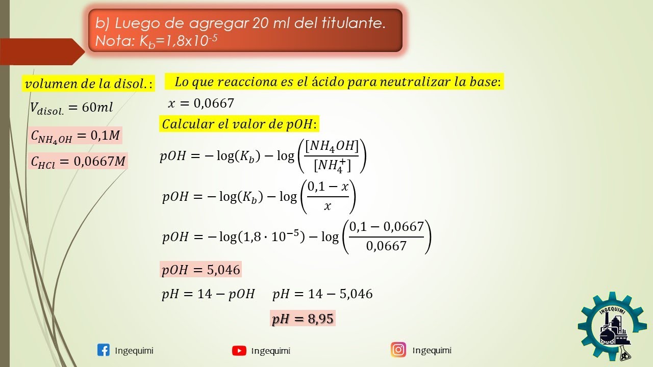 Ejercicio de neutralización | reacción ácido-base - YouTube
