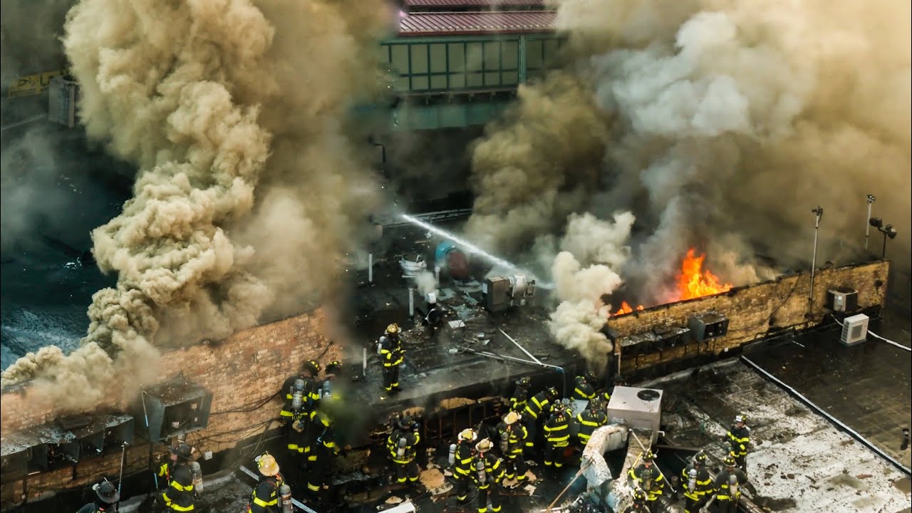 *BRONX MAJOR 4th ALARM COMMERCIAL TAXPAYER FIRE* Heavy Fire Throughout and Thru the Roof [Box 2575]