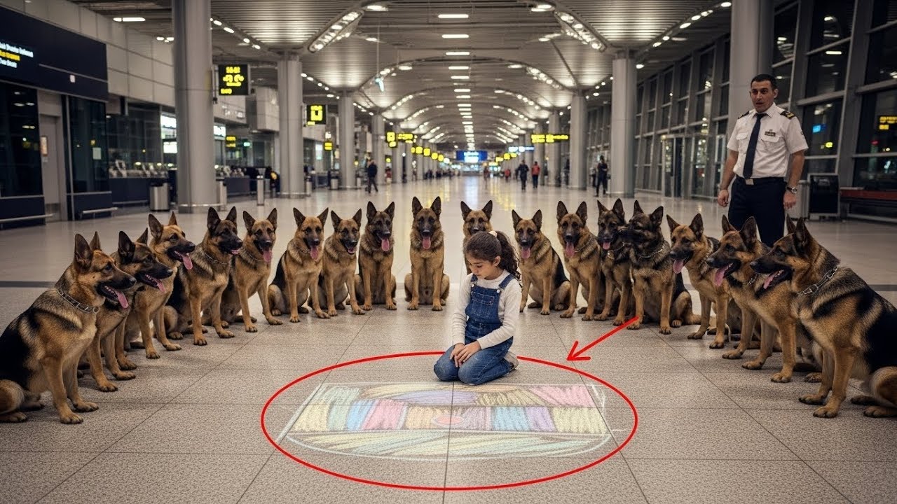 Por que os K9s cercaram um desenho de giz — O segredo da pequena garota dizia tudo