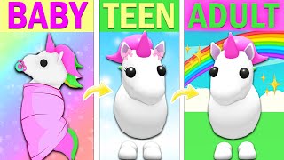 BIRTH To DEATH As A UNICORN In Adopt Me... A Roblox Story