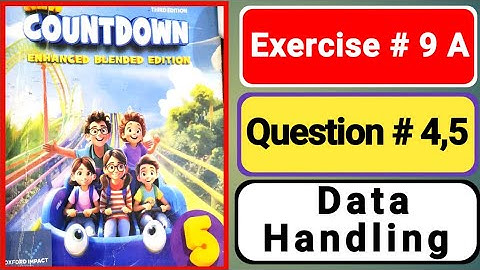 Countdown book 5 unit 9 |class 5 maths Exercise 9A| countdown 5 ex 9A |data handling | grade 5 maths