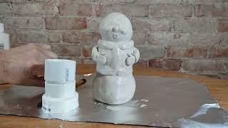 MAKING A PAPER CLAY SANTA CLAUS SNOWMAN
