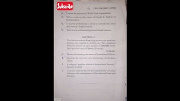 Generic political science paper for 6th sem #2022 #jammu university