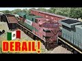 KCS México - Ferromex descarrilamiento de trenes!⚠️ 🇲🇽