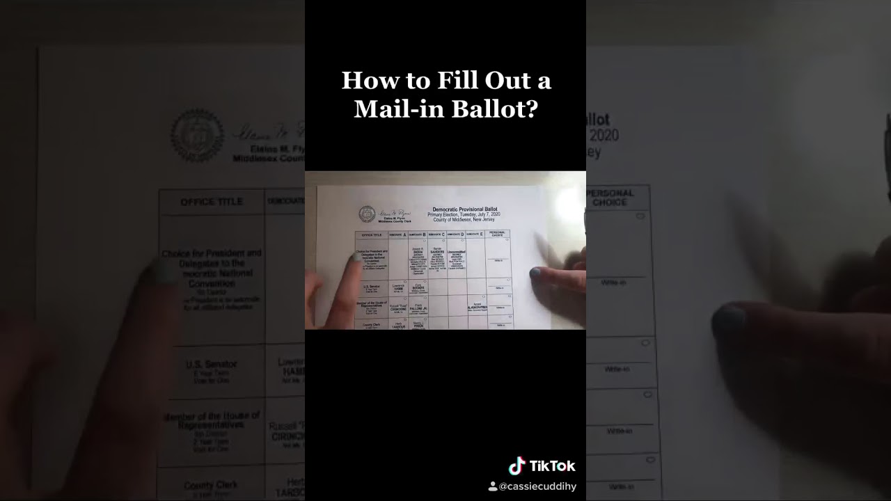 How to Fill Out a MailIn Ballot in New Jersey YouTube
