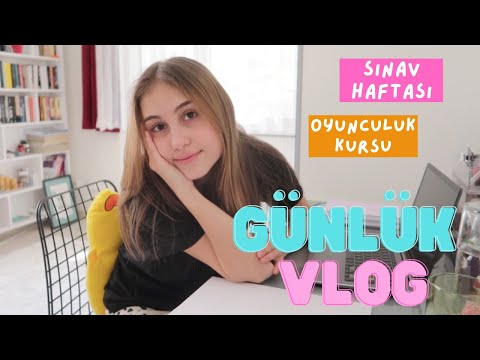 SINAV HAFTASINDA BENİMLE İKİ GÜN | oyunculuk kursu, sınav günü, vlog 📚🙇🏼‍♀️
