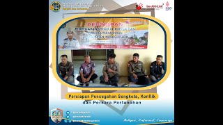 Persiapan Pencegahan Sengketa, Konflik Dan Perakara Pertanahan