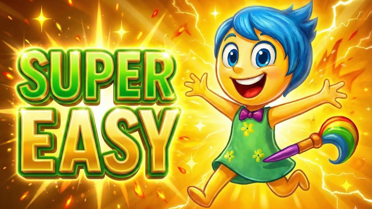 “Inside Out Joy Cartoon Drawing 😊✨ | Cute Joy Character Illustration”