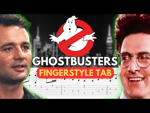 Ghostbusters Fingerstyle Tab - Full and Easy Version - PDF and Guitar Pro File