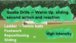 Field Hockey Goalkeeper - Warm Up Sliding Second Action And Reaction Drill
