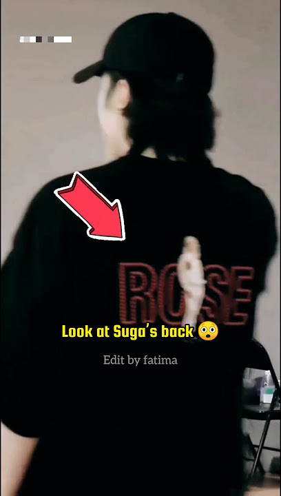 Suga wearing Rosé name t-shirt 😧😲 #blackpink #rose #bts #suga