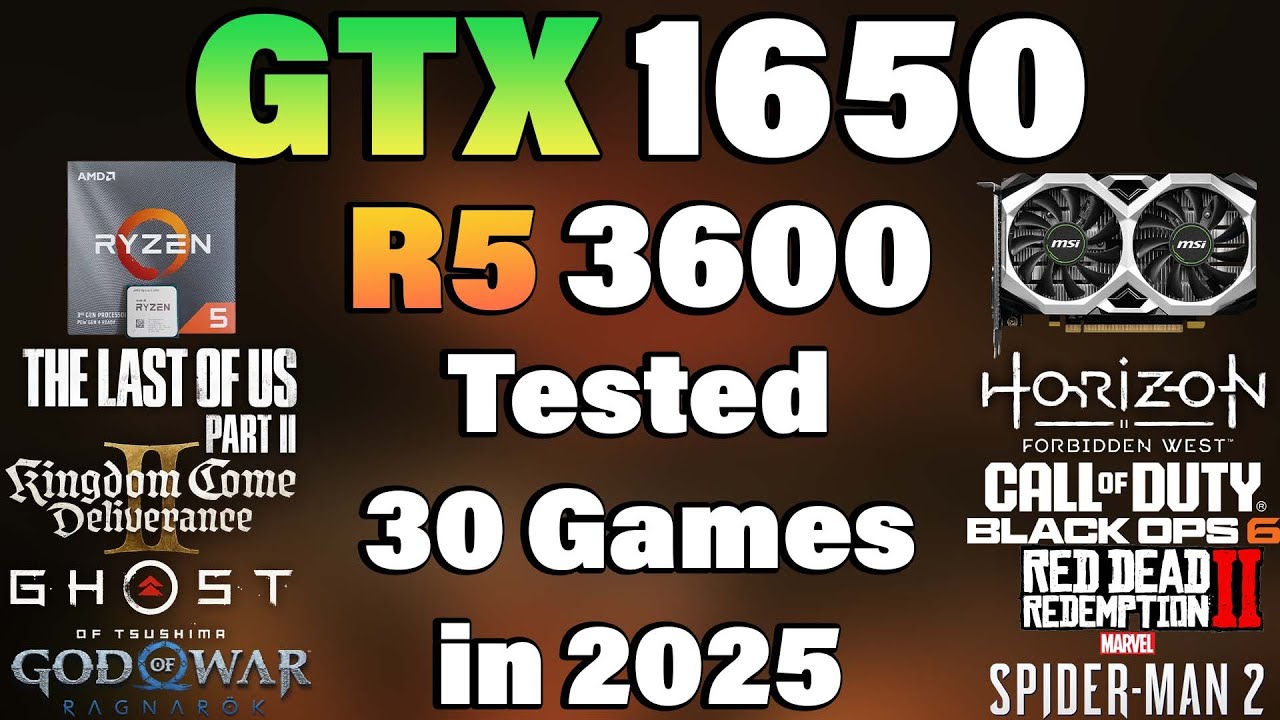 Ryzen 5 3600 + GTX 1650 - Tested 30 Games in 2025 - YouTube