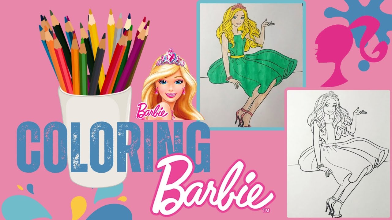 Coloring Barbie. Barbie girl. Coloring pages #barbie #coloring #