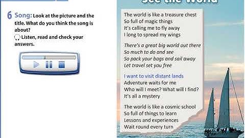 Excel 9 module 8 p98 ex6 See the World Song  text ver