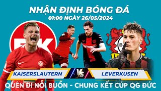 NHẬN ĐỊNH BÓNG ĐÁ KAISERSLAUTERN VS LEVERKUSEN 01H NGÀY 26/1 - QUÊN ĐI NỖI BUỒN CHUNG KẾT CÚP QG ĐỨC