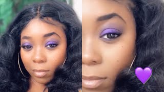 Purple eyeshadow look (beginner friendly)
