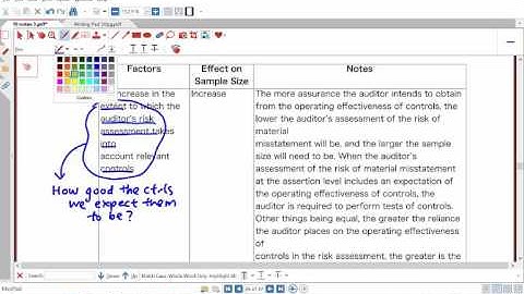 F8 Sampling, Nature Timing Extent of Audit Procedures