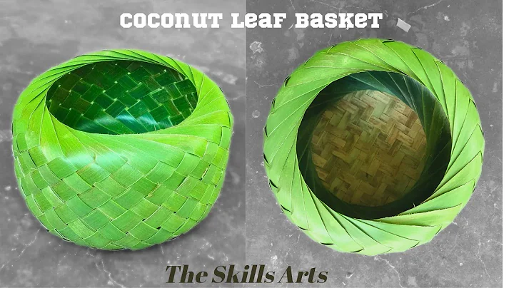 Round Basket From Coconut Leaves / Make a Cooker-Like Basket Out of Coconut Leaf / New Design Basket