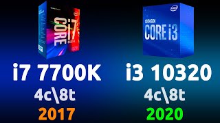 Core i3 10320 vs Core i7 7700K Test in 8 Games