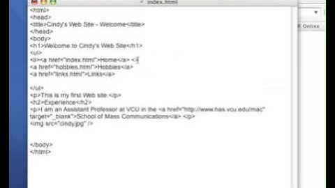 Cindy Royal, Web Design, HTML navigation strategies