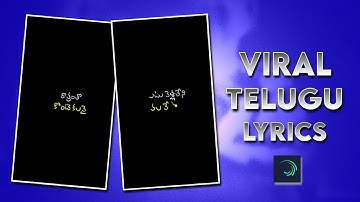 Instagram Viral Telugu Lyrics Video Editing | Drawing Progress lyrics | Alight Motion Tutorial 2024