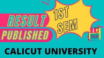 RESULT PUBLISHED / CALICUT UNIVERSITY