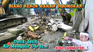 Detik-Detik Air Mengalir Deras Setelah Jembatan Rendah Biang Kerok Banjir Dibongkar Di Kali Wadas