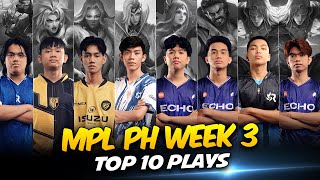 TOP 10 PLAYS of THE WEEK | MPL PHILIPPINES S13 WEEK 3 - Sanji's 4 Man Eternal Guard . . .