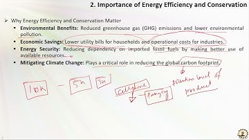 6 Energy Science and Engineering Module 3 Lecture 1 Energy Efficiency and Conservation By Dr  Souvik