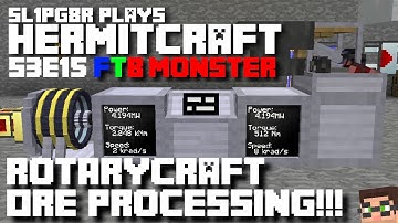 HermitCraft FTB Monster - Rotarycraft Ore Processing!!! ( Minecraft Feed The Beast ) S3E15