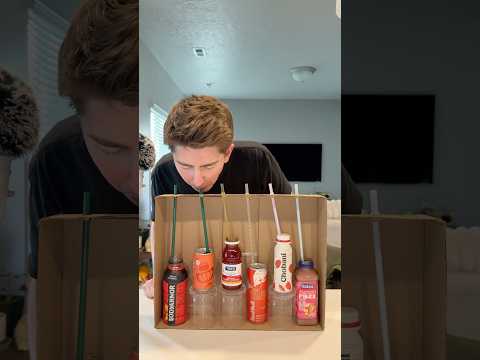 ASMR 赤い飲み物6種類を正しく当てられるかな？ #咀嚼音