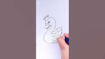 Easy duck drawing #youtubeshorts #drawing #short #shorts #trending #viralshort #viralvideo