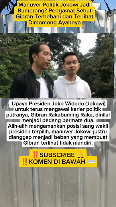 'Manuver Jokowi Bikin Gibran Terlihat 'Anak Emaskan' ⁉️#trending