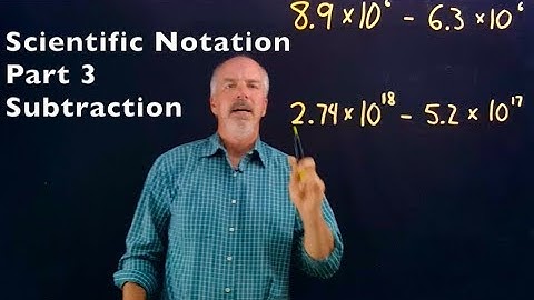 8.EE.A.4 Scientific Notation Part 3 "Subtraction" Lightboard