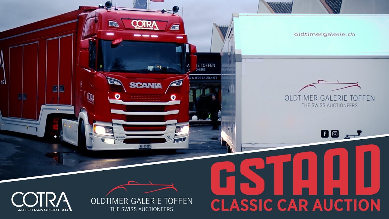 COTRA Classic Car Auction Gstaad 2022 Oldtimer Transport Scania