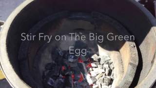 Making easy stir fry on the Big Green Egg. You can add any veggies that you want and any meat you want. Simple and fast. http://