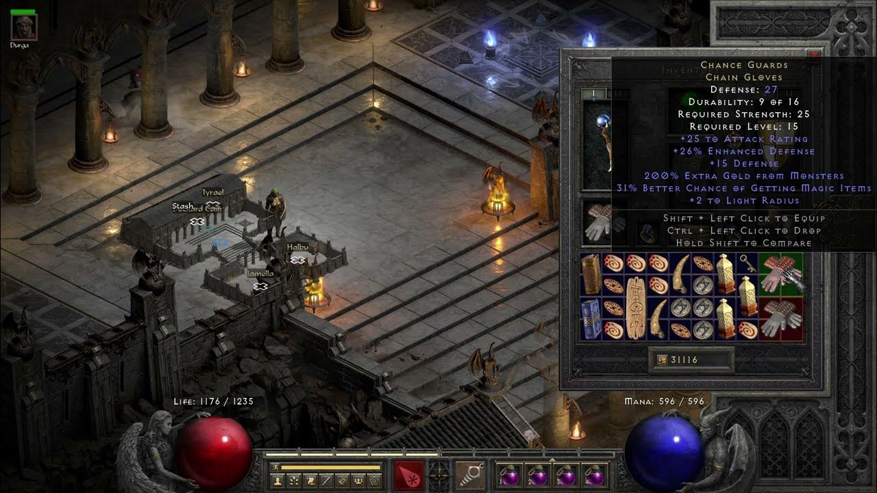 How I got Chance Guards, unique chain gloves Diablo 2 Resurrected
