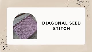Diagonal Seed Stitch - Knitting stitch pattern for beginners in Tamil