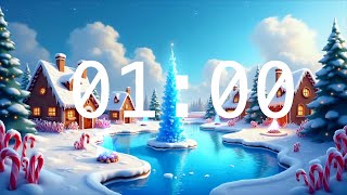 Celebrity 1 Minute Timer | Christmas Music | Gingerbread Houses with Campfires 🍭 Profile