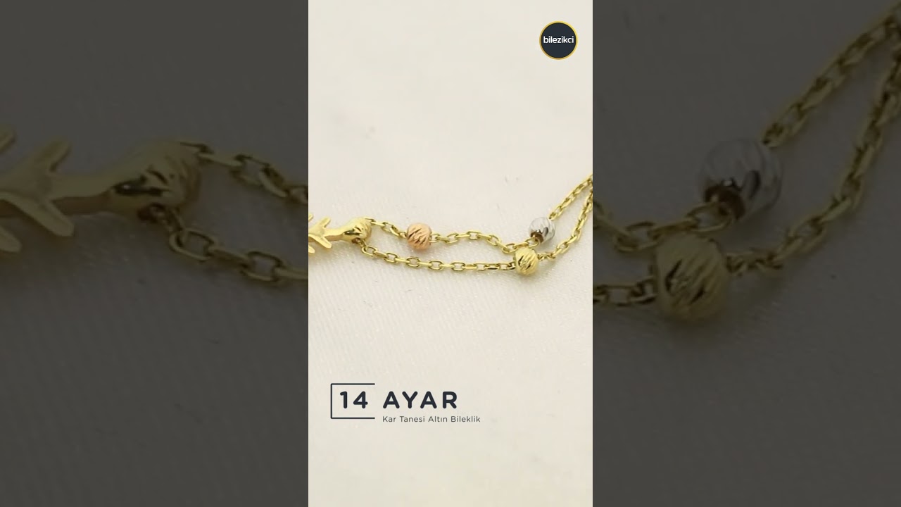 Kar Tanesi Altın Bileklik 