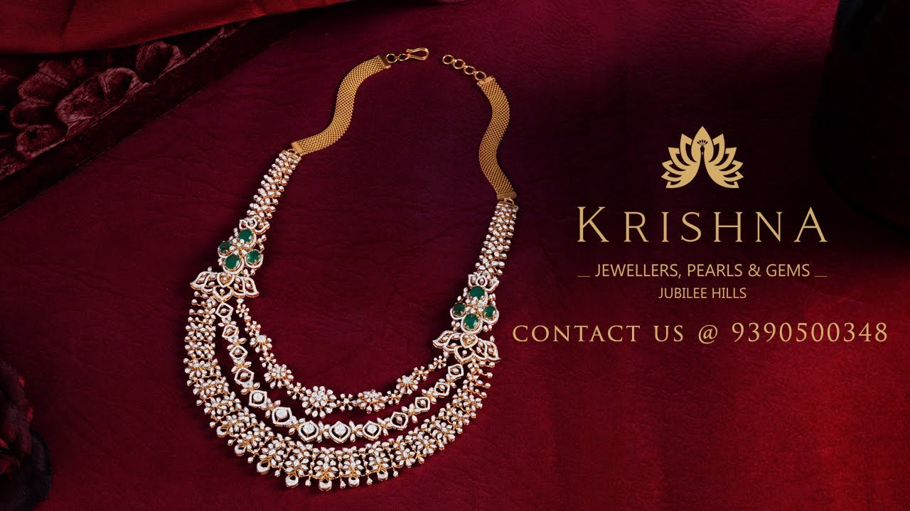 Contact 9390500348 | Lotus Inspired Diamond detachable Necklace  | Krishna Jewellers Pearls & Gems