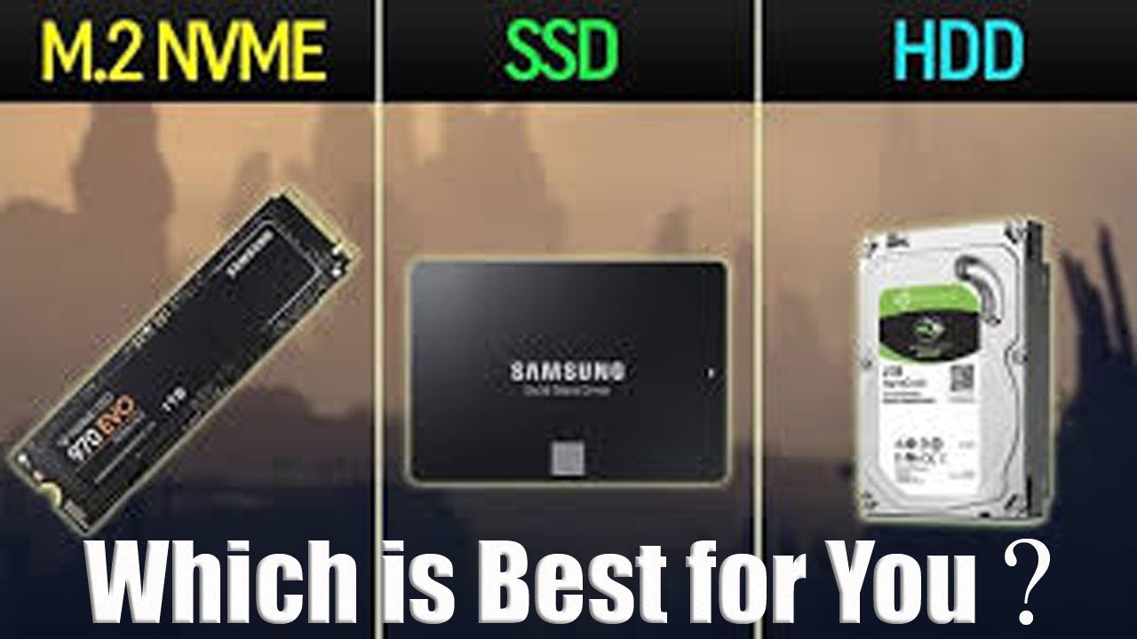 nvme vs ssd vs hdd Which Type is Best for Your Device - YouTube