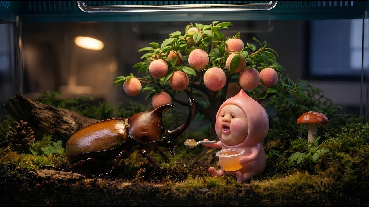 【こびとづかん】カクレモモジリの虫かご生活。カブトムシがあらわれた!?