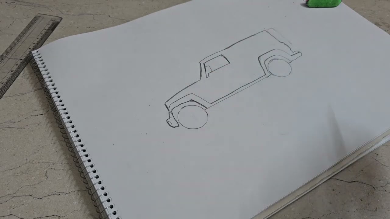 Yuvraj's drawing of Mahindra Thar ROXX 