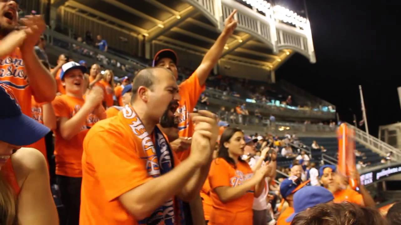 300 Mets fans invade Yankee Stadium YouTube