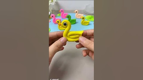 Duck 🦢🦆making clay easy idea #diy #handmade #clayart #clay #viralvideo #craft #ideas #mimecraftyt