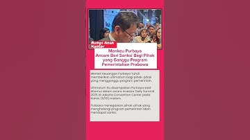 Menkeu Purbaya Ancam Beri Sanksi Bagi Pihak yang Ganggu Program Pemerintahan Prabowo